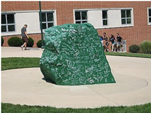 Painted Rock at York College of Pennsylvania (http://bit.ly/1fEfIbU)