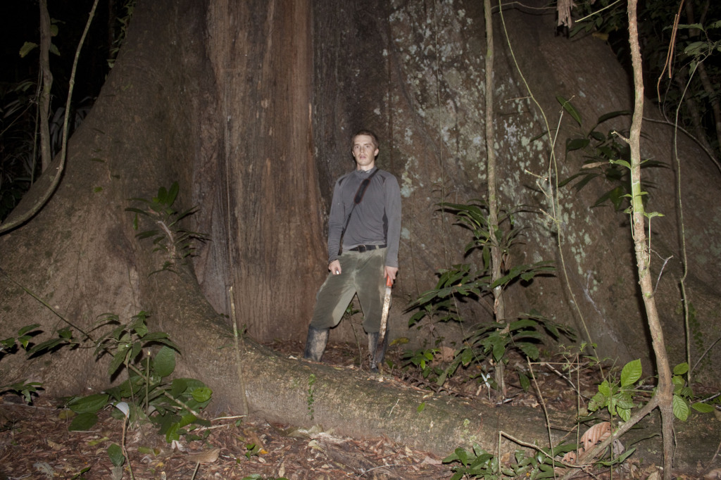 Dr. Scullion Standing Next to a Big Tree in Tambopata