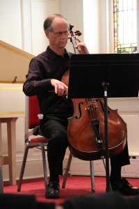 Cellist Tim Anderson at the "Go for Baroque concert on Sunday, March 8