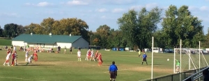 McDaniel goalie Sarah McDonald lays out to make an incredible save in the Green Terror's 4-0 shutout over Dickinson.