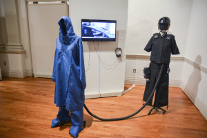 The suits used in Robinson and Kostova's work. Photo by Kyle Parks. 