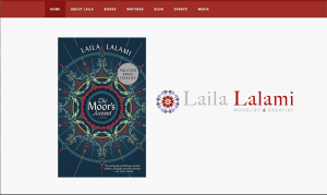 Screenshot of Lalami's website. Photo courtesy of Lailalalami.com