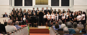 College choir and Gospel choir join together. Photo by Emma Carter.