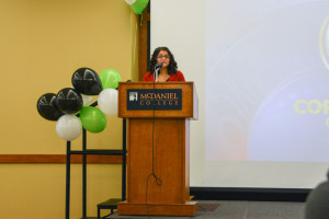 HLA president Jocelyn Diaz opens the event. Photo by Kyle Parks.