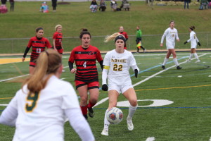 Senior forward Kirsten Gibson. (Gunnar Ward / McDaniel Free Press)